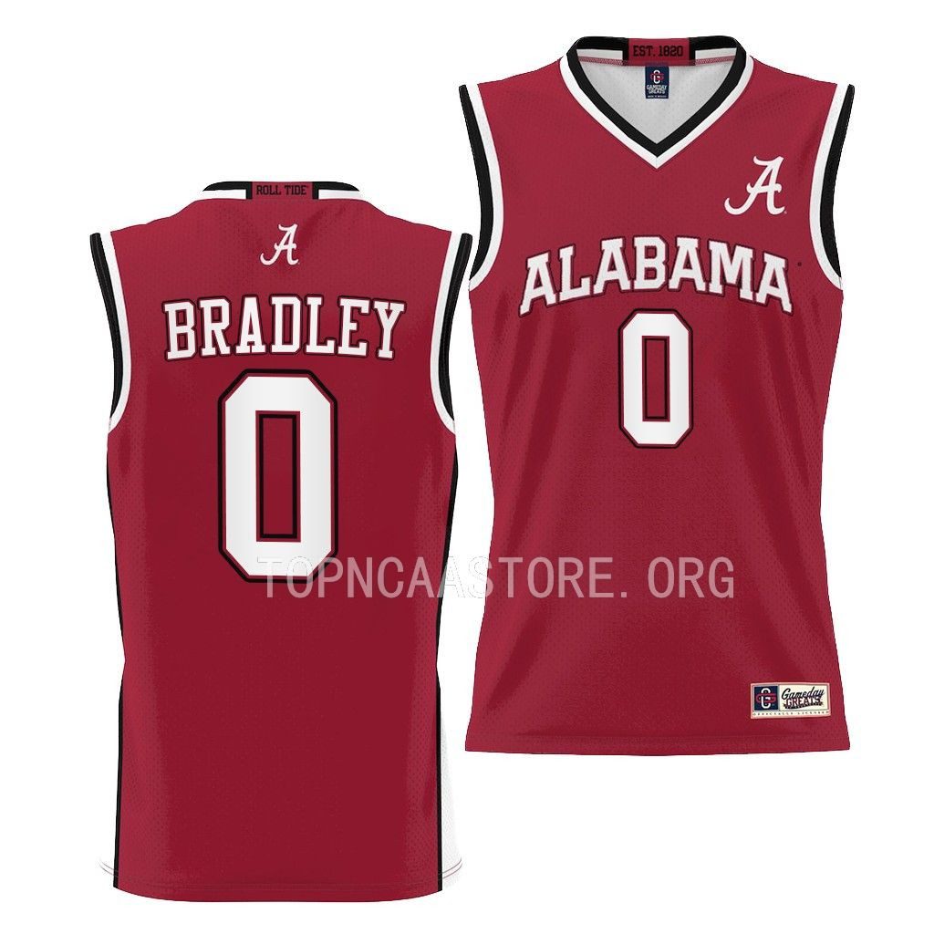 Youth Alabama Crimson Tide Jaden Bradley #0 Crimson NCAA College Basketball Jersey